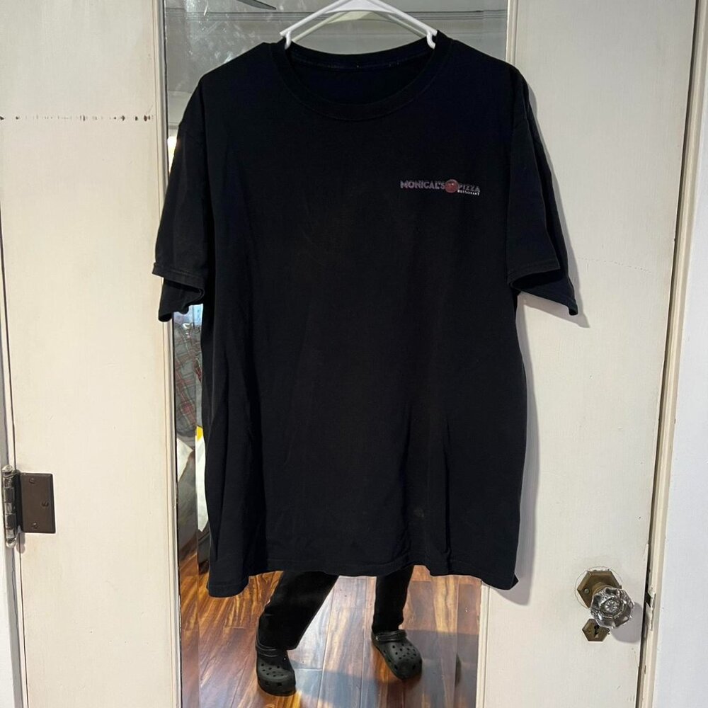 Black Monical's Pizza tee